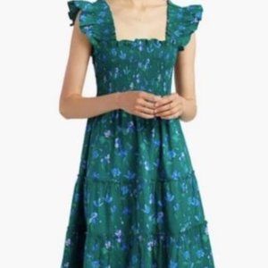 HILL HOUSE HOME Ellie Nap Dress in Emerald Space Floral